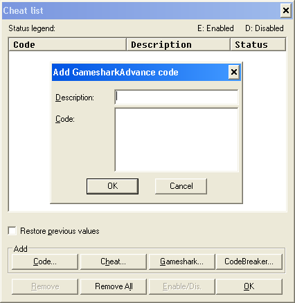 How to Use Gameshark Codes on Visualboy Advance (with Pictures)